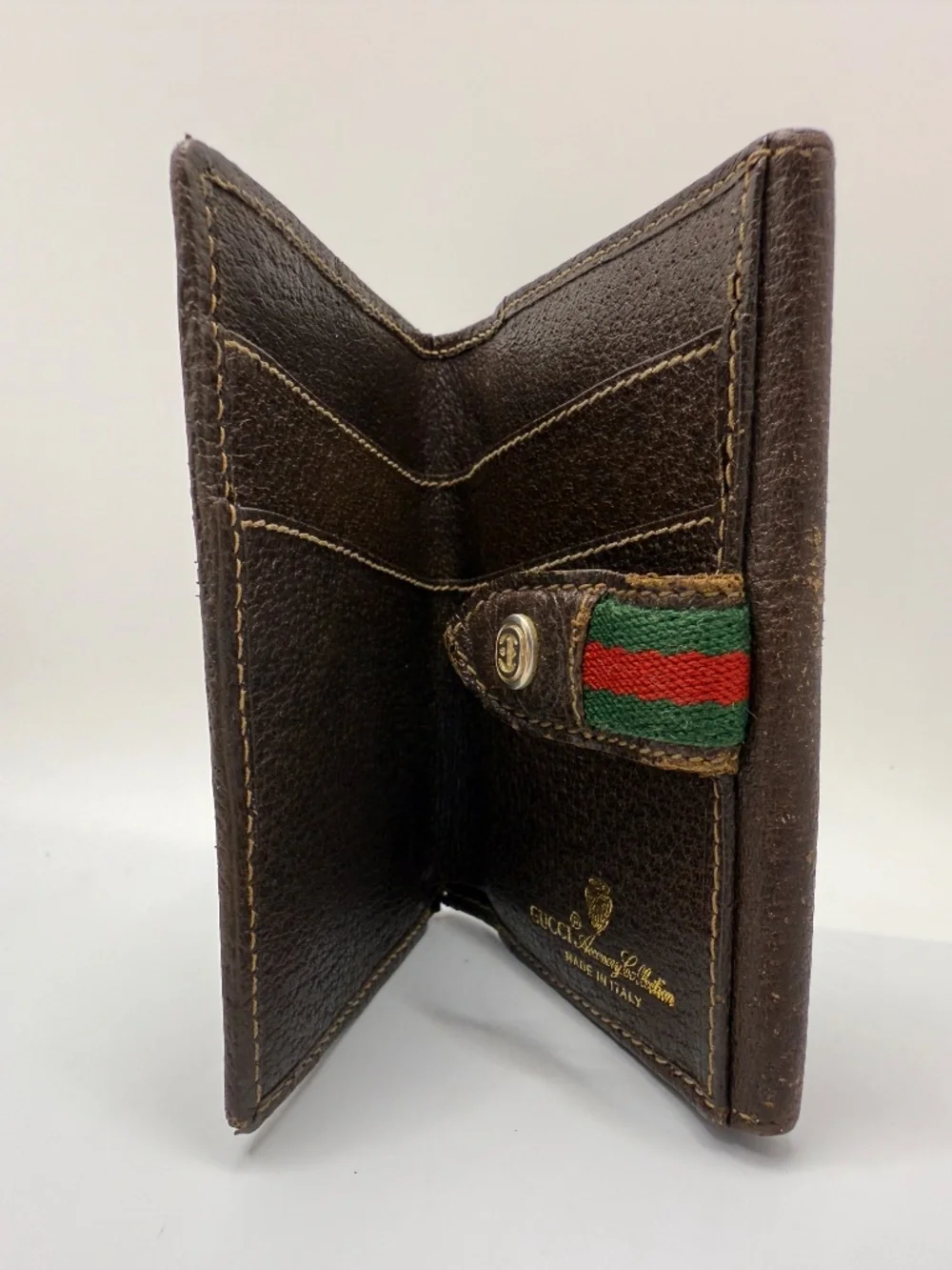 REGAL GUCCI GG MONOGRAM ANNIVERSARY COLLECTION GREEN & RED WEB STRIPE WALLET! - Picture 10 of 17